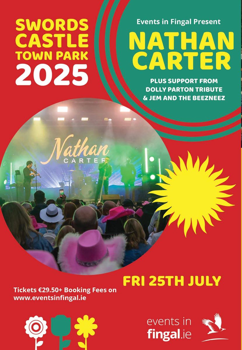 Events in Fingal (@eventsinfingal) on Twitter photo Dust off those cowboy boots & hats folks & get ready for Nathan Carter this summer at Swords Castle Town Park on Friday 25th July! 🤠
A night not to be missed!
Get your tickets here:
secure.tickets.ie/Listing/EventI…
<a href="/Fingalcoco/">Fingal County Council</a> Dust off those cowboy boots & hats folks & get ready for Nathan Carter this summer at Swords Castle Town Park on Friday 25th July! 🤠
A night not to be missed!
Get your tickets here:
secure.tickets.ie/Listing/EventI…
<a href="/Fingalcoco/">Fingal County Council</a>