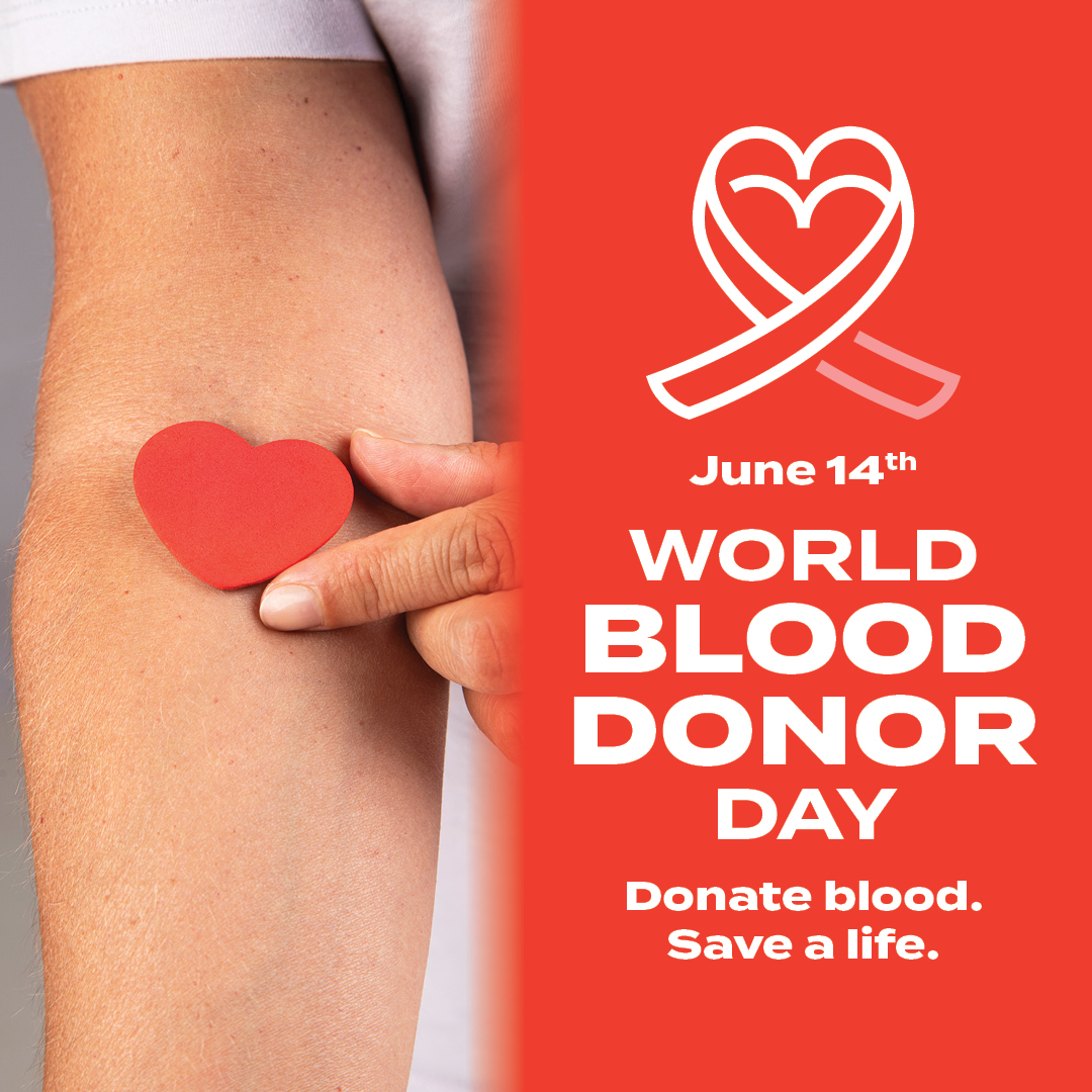 🩸 Today is World Blood Donor Day — a reminder that one donation can save up to three lives. Thank you to the donors who give the gift of life and help keep our communities strong.