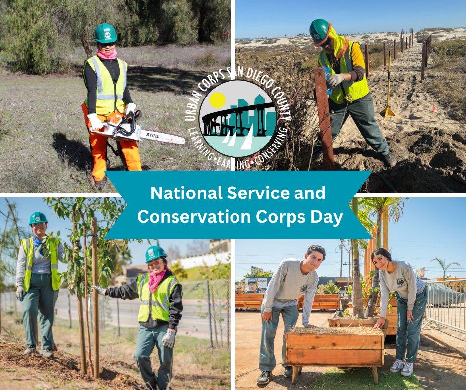 Urban Corps of San Diego County (@sdurbancorps) on Twitter photo It's National Service & Conservation Corps Day!
Urban Corps is one of 150 organizations in <a href="/TheCorpsNetwork/">The Corps Network</a>.
Collectively, our programs engage more than 22,000 young adults in opportunities to #ServeOutdoors.
Learn more - urbancorpssd.org
#WeAreUrbanCorps ๐ท๐ฝโโ๏ธ It's National Service & Conservation Corps Day!
Urban Corps is one of 150 organizations in <a href="/TheCorpsNetwork/">The Corps Network</a>.
Collectively, our programs engage more than 22,000 young adults in opportunities to #ServeOutdoors.
Learn more - urbancorpssd.org
#WeAreUrbanCorps ๐ท๐ฝโโ๏ธ