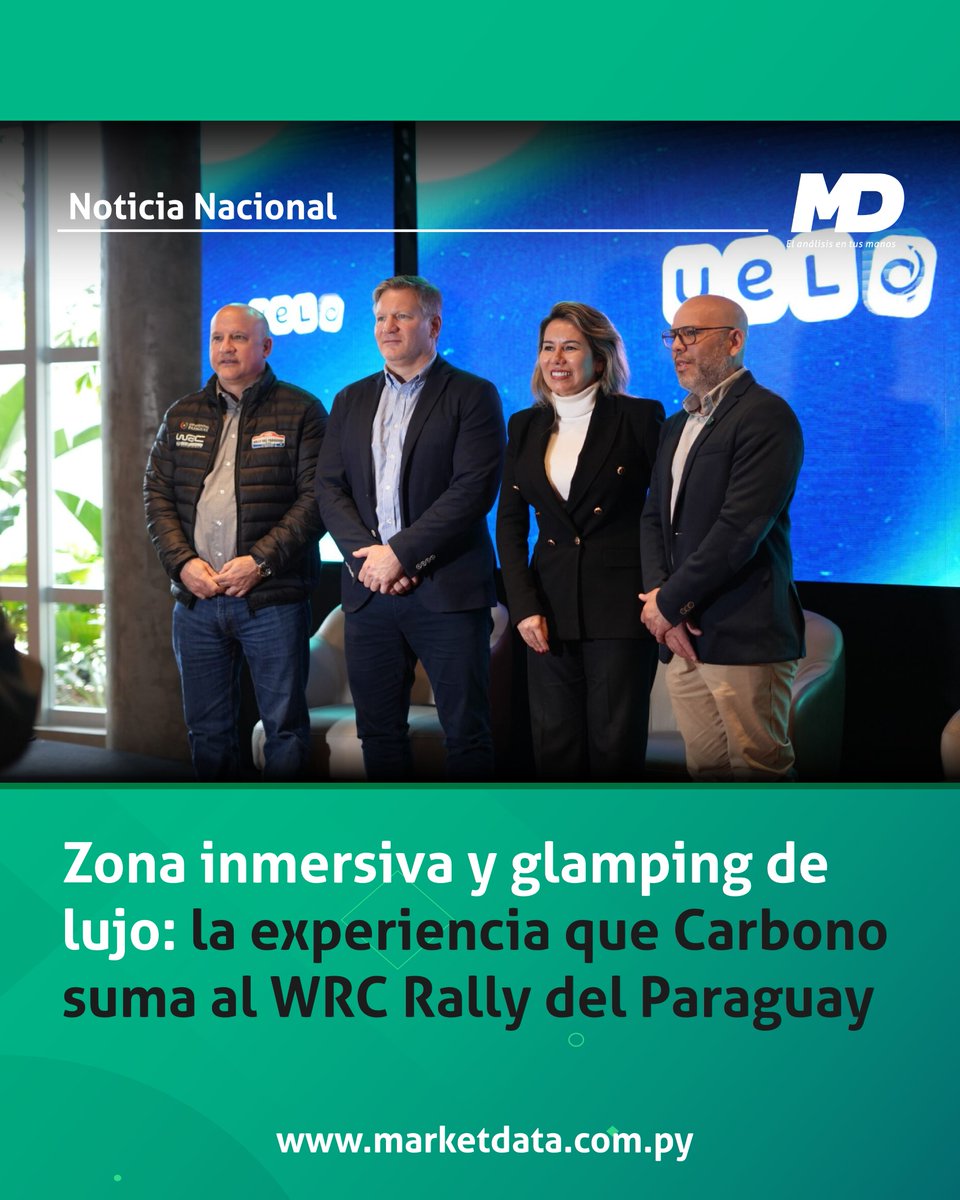 marketdata_py's tweet photo. 🏁El WRC ueno Rally del Paraguay 2025 incorporará por primera vez una propuesta de alojamiento dentro del recorrido. La iniciativa, a cargo de la empresa Carbono, ofrecerá dos modalidades: un campamento equipado con zonas comunes y una opción de glamping.

https://t.co/NaigOYZqts https://t.co/oF0Pq1rAJ4