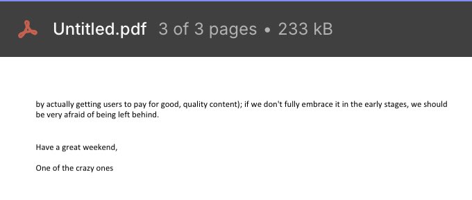 2011 me signed off this 3-page letter to my previous employer’s CEO as “One of the crazy ones”.

I was clearly always meant to be indie.

(And yes, I won the argument, and made the company millions with Newsstand)