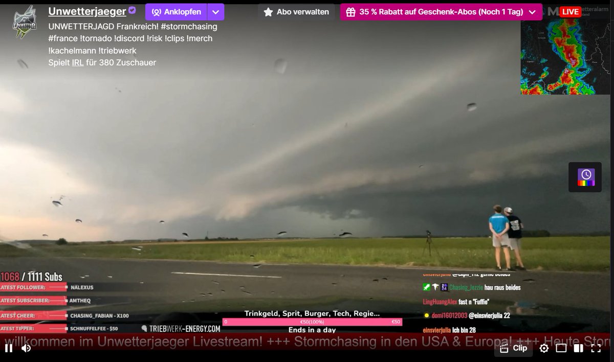 Unwetterjaeger (@unwetterjager) on Twitter photo It is coming! Superzelle in Frankreich! Live im Stream auf Twitch und Youtube! Schaut vorbei :) #orage #gewitter #unwetter #wxtwitter
<a href="/Kachelmannwettr/">Kachelmannwetter</a>
<a href="/Kachelmannwettr/">Kachelmannwetter</a> It is coming! Superzelle in Frankreich! Live im Stream auf Twitch und Youtube! Schaut vorbei :) #orage #gewitter #unwetter #wxtwitter
<a href="/Kachelmannwettr/">Kachelmannwetter</a>
<a href="/Kachelmannwettr/">Kachelmannwetter</a>