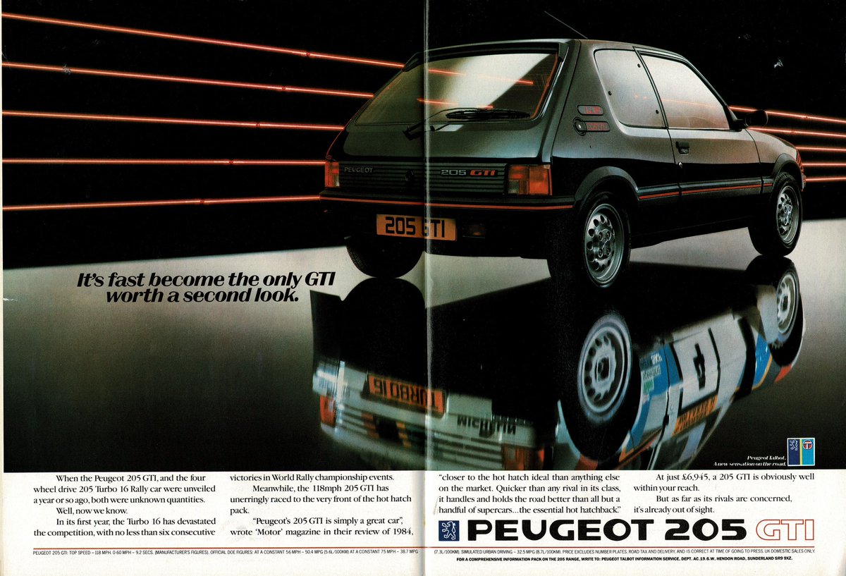 French Car Friday and the memorable Peugeot 205 GTI advert hinting at its rally success 40 years ago in June 1985