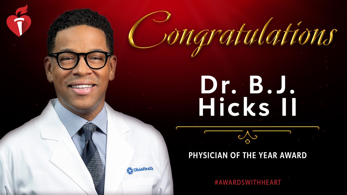 nancyatheart (@nancyatheart) on Twitter photo The <a href="/American_Heart/">American Heart Association</a> is proud to honor Dr. <a href="/BJHicksMD/">BJ Hicks MD</a> of <a href="/OhioHealth/">OhioHealth</a> with the 2025 Physician of the Year Award for his visionary leadership in stroke care, including establishing the first mobile stroke unit in Central Ohio. B.J. is not only a world-class neurologist, but a deeply The <a href="/American_Heart/">American Heart Association</a> is proud to honor Dr. <a href="/BJHicksMD/">BJ Hicks MD</a> of <a href="/OhioHealth/">OhioHealth</a> with the 2025 Physician of the Year Award for his visionary leadership in stroke care, including establishing the first mobile stroke unit in Central Ohio. B.J. is not only a world-class neurologist, but a deeply