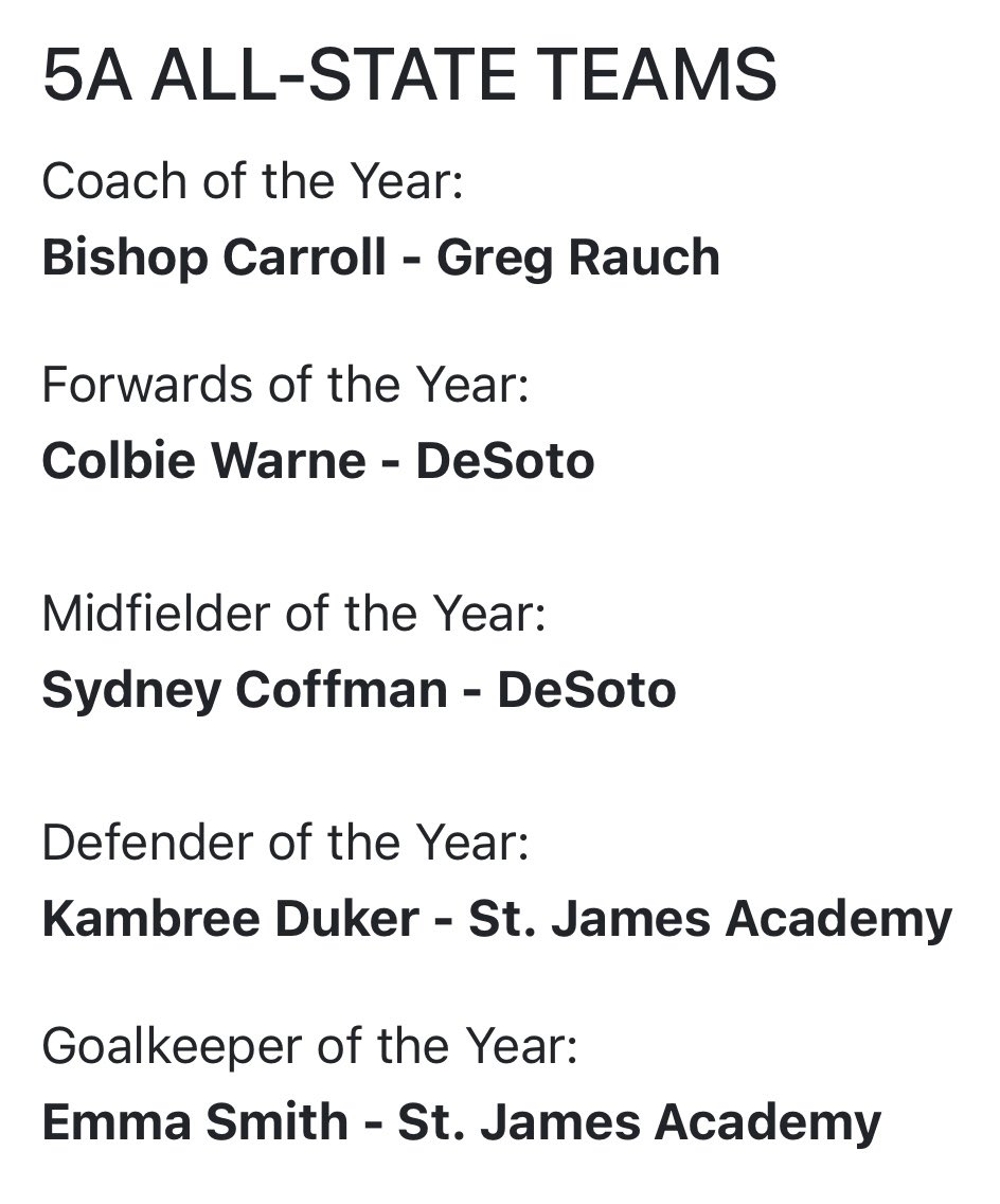Emma Smith | 2026 | GK | GA (@emma_smith_2026) on Twitter photo Honored to be named <a href="/KansasHSSoccer/">KansasHSSoccer</a> 5A GK of Year and🥇Team All-State! So grateful for my <a href="/LThunderSoccer/">Lady Thunder Soccer</a> coaches and teammates! Congrats to my amazing teammates <a href="/DukerKambree/">Kambree Duker</a> <a href="/alexa_aylward/">Alexa Aylward</a> <a href="/coryn_jespersen/">Coryn Jespersen</a> <a href="/AveryRasmussen_/">Avery Rasmussen</a>! Excited for my senior season! #ChooseItAll Honored to be named <a href="/KansasHSSoccer/">KansasHSSoccer</a> 5A GK of Year and🥇Team All-State! So grateful for my <a href="/LThunderSoccer/">Lady Thunder Soccer</a> coaches and teammates! Congrats to my amazing teammates <a href="/DukerKambree/">Kambree Duker</a> <a href="/alexa_aylward/">Alexa Aylward</a> <a href="/coryn_jespersen/">Coryn Jespersen</a> <a href="/AveryRasmussen_/">Avery Rasmussen</a>! Excited for my senior season! #ChooseItAll