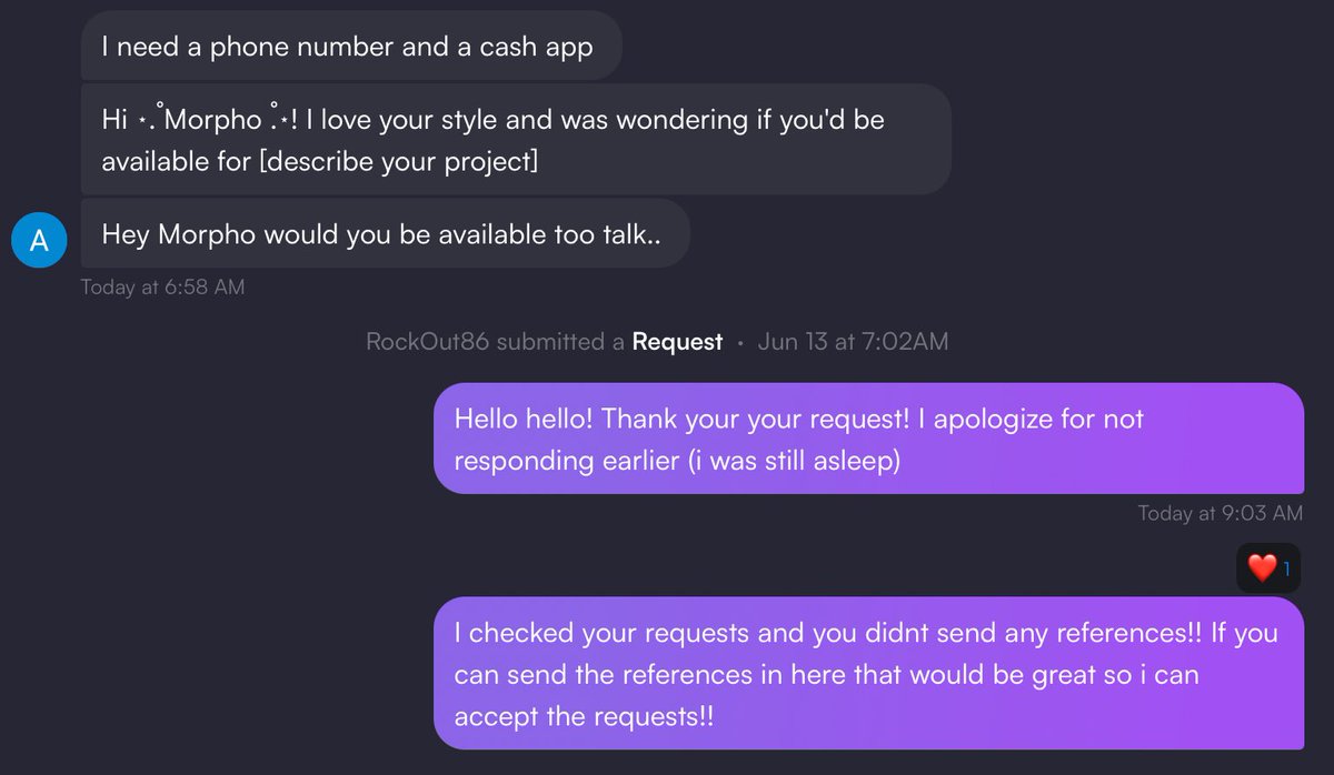 morpho_ology's tweet image. Ugh i hate scammers on #VGen 😭 i just got one today and this dude ain’t slick (ignore the spelling mistakes guys TOT) why do i have a feeling this dudes using ChatGPT 😭💀