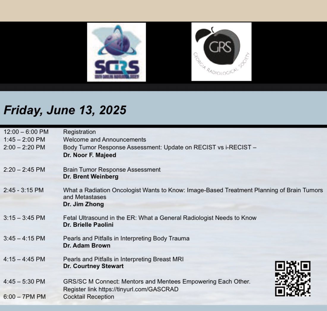 GARadSociety (@garadsociety) on Twitter photo Our amazing lectures continue the rest of the afternoon, followed by the mentoring event at 4:45 PM and our Cocktail Reception at 6:00 PM
#radiology #annual #meeting #ACR2025 <a href="/hiltonheadsc/">Hilton Head Island</a> Our amazing lectures continue the rest of the afternoon, followed by the mentoring event at 4:45 PM and our Cocktail Reception at 6:00 PM
#radiology #annual #meeting #ACR2025 <a href="/hiltonheadsc/">Hilton Head Island</a>