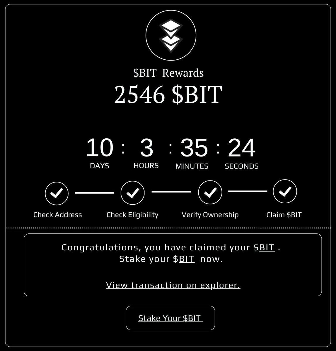 Sofilodefi's tweet image. $BIT Testnet ends in 10 days

Cost: $0
Potential Gain: $1,950

Dive into a step-by-step video guide👇🧵