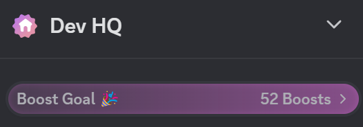 discord_dev_hq's tweet image. 🧪 Boost Bar Redesign
The progress for all boosts is now displayed in the boost bar. There are now no more levels, only the target for all boosts.

More Information? Link in Bio

 All data may change and may no longer be up-to-date  #Discord #Experiment #DiscordChanges