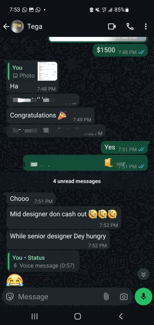 StephanieInii's tweet image. Just closed a $1500 gig.🤭🤭🤭

I love how June is going.

Second Slide? Just @Tegadesigns reminding me that noise doesn&apos;t matter.😂😂😂😂