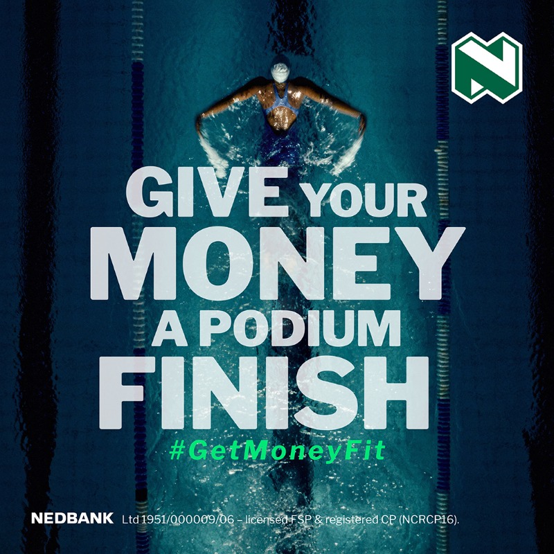 Nedbank's tweet photo. When it comes to money, consistency is everything. Switch to Nedbank. Get money fit.