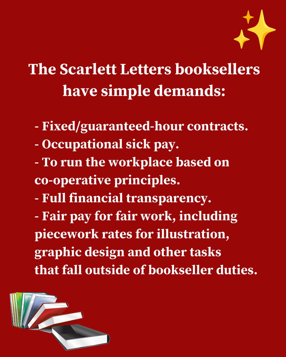 PeoplesLetters's tweet photo. Support The Scarlet Letters staff fighting for job security, dignity and respect.

Please share this post and go to our link in bio to demand better from The Scarlett Letters' director!

Hardship fundraiser:  https://t.co/6CbOZ78Jqx https://t.co/I75h9k21fU