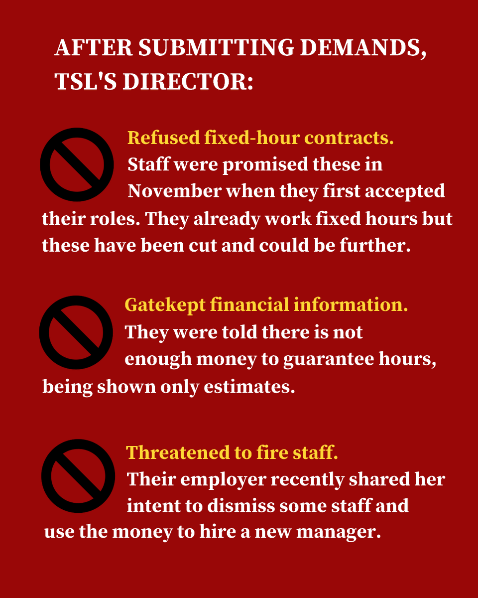 The Scarlett Letters Booksellers (@tslbooksellers) on Twitter photo Support The Scarlet Letters staff fighting for job security, dignity and respect.
Please share this post and go to our link in bio to demand better from The Scarlett Letters' director!
Hardship fundraiser:  crowdfunder.co.uk/p/support-the-… Support The Scarlet Letters staff fighting for job security, dignity and respect.
Please share this post and go to our link in bio to demand better from The Scarlett Letters' director!
Hardship fundraiser:  crowdfunder.co.uk/p/support-the-…