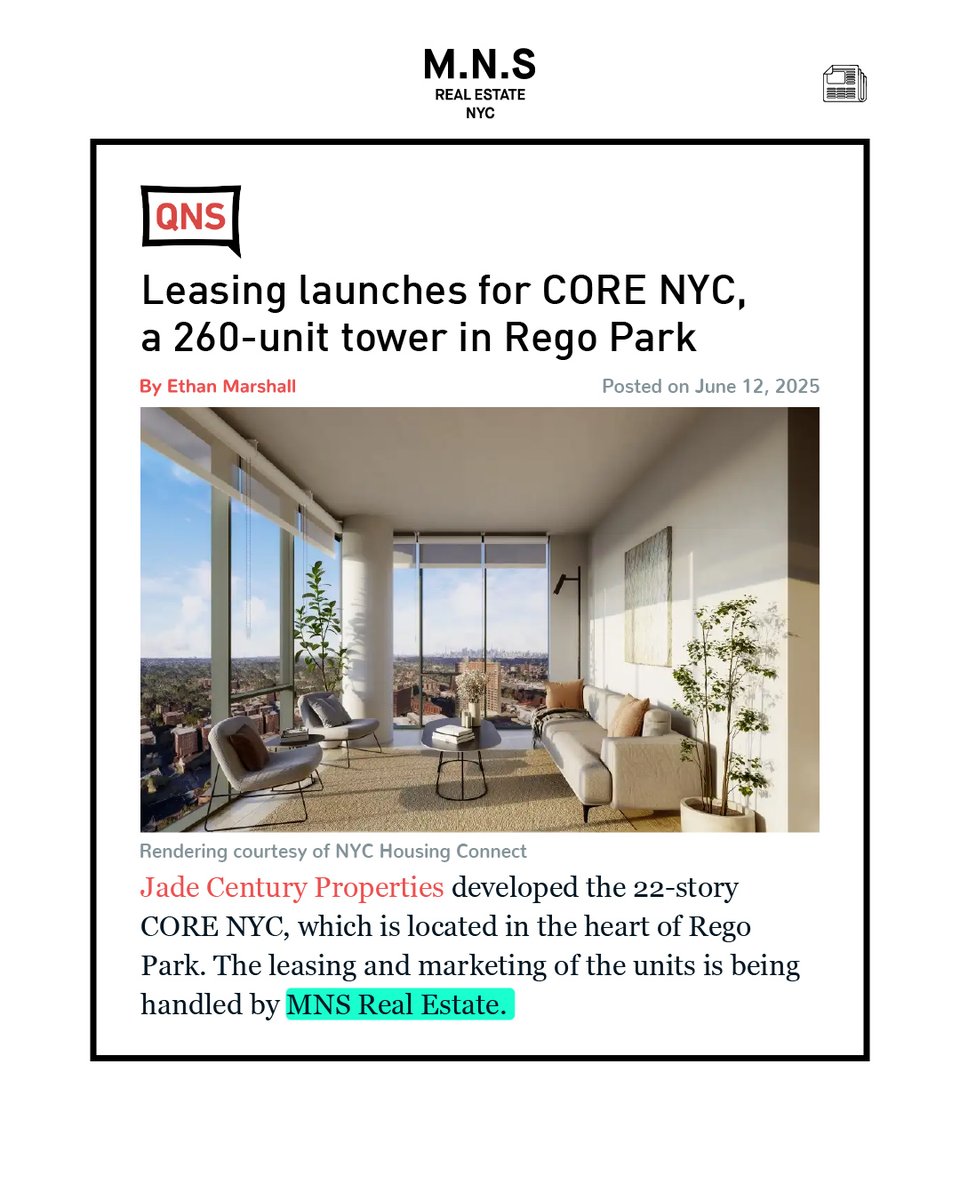 Check Out MNS' Newest Development Core, Featured in QNS!

Read the Full Article at mns.com/press
.
.
#mnsrealestate #mnsnewdev #regopark #queensrentals #nycrealestate #press