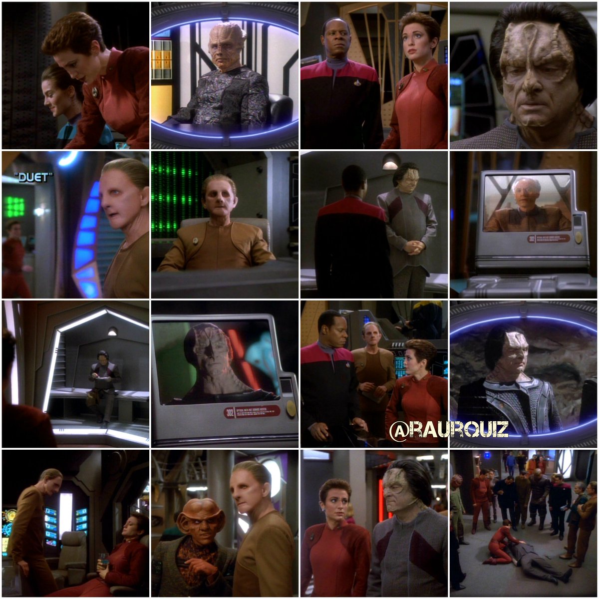 raurquiz's tweet photo. #otd #startrek #deepspacenine #duet #sisko #dax #kiranerys #odo #bashir #obrian #quark #guldukat #neela #khobeerian #captain #kainon #kavak #aaminmarritza #ds930 #startrek58 @TrekMovie @TrekCore @StarTrek @StarTrekOnPPlus https://t.co/TWMfNqoVqK