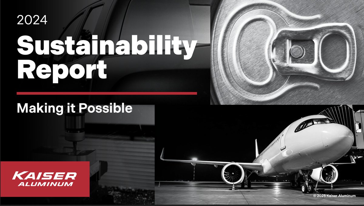 What’s low-weight and infinitely recyclable?

You guessed it... aluminum! 🚙♻️

<a href="/KaiserAlum/">Kaiser Aluminum</a>’s new sustainability report outlines solutions that improve efficiency, reduce emissions, and promote safety: kaiseraluminum.com/files/misc/202…