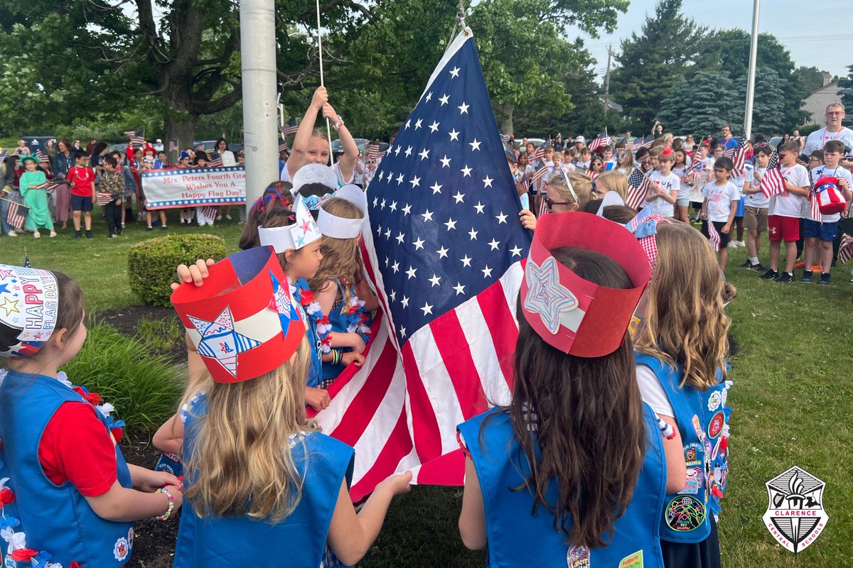 Clarence Central School District (@clarencecsd) on Twitter photo The school community in Clarence showed their love for the red, white and blue as they marked Flag Day with educational lessons and school wide celebrations. Read more at clarenceschools.org/p/~board/headl… #ClarenceProud #FlagDay <a href="/ClarCtrElem/">Clarence Center Elementary School</a> <a href="/HarrisHillES/">Harris Hill Elementary School Heroes</a> <a href="/goledgeview/">Ledgeview Elementary</a> <a href="/SheridanHillSh1/">SheridanHillSharks</a> The school community in Clarence showed their love for the red, white and blue as they marked Flag Day with educational lessons and school wide celebrations. Read more at clarenceschools.org/p/~board/headl… #ClarenceProud #FlagDay <a href="/ClarCtrElem/">Clarence Center Elementary School</a> <a href="/HarrisHillES/">Harris Hill Elementary School Heroes</a> <a href="/goledgeview/">Ledgeview Elementary</a> <a href="/SheridanHillSh1/">SheridanHillSharks</a>