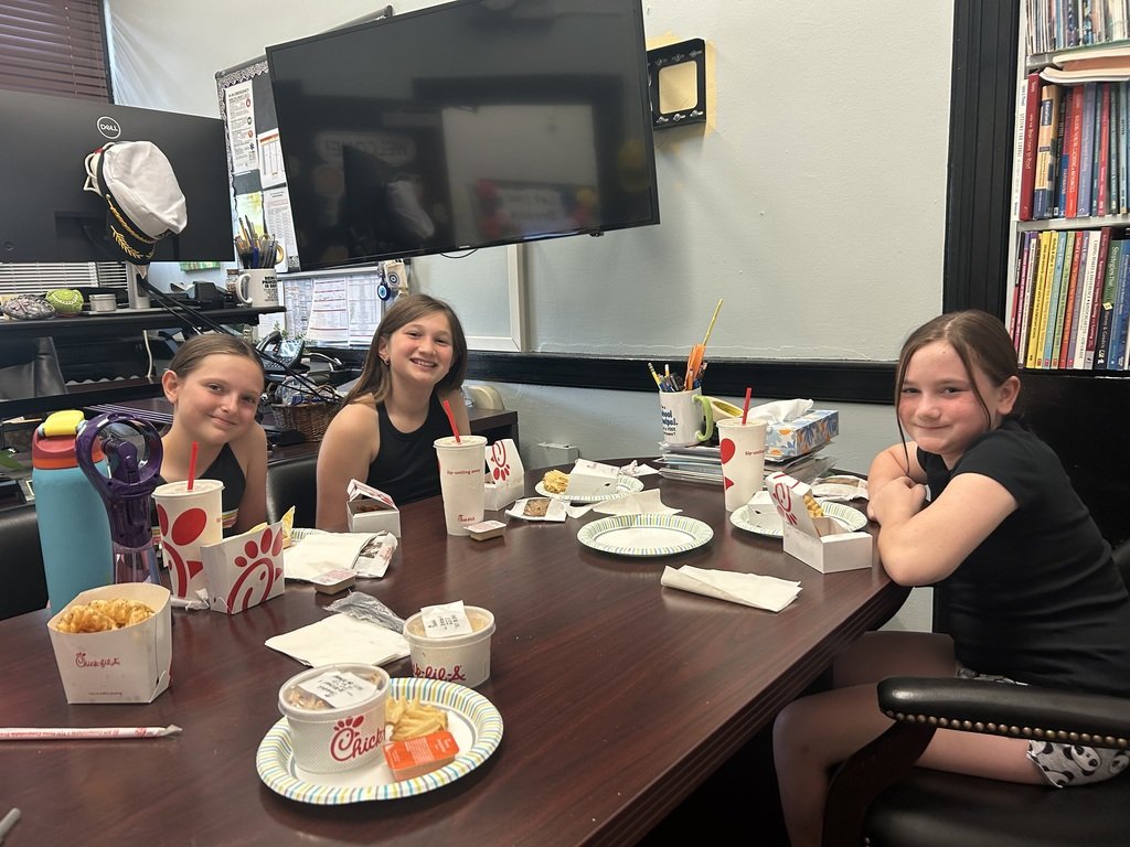 Our special delivery lunch for the Spring Fling winner and two friends was delicious and fun.  Thank you Ms. Gonzalez for joining us too!
