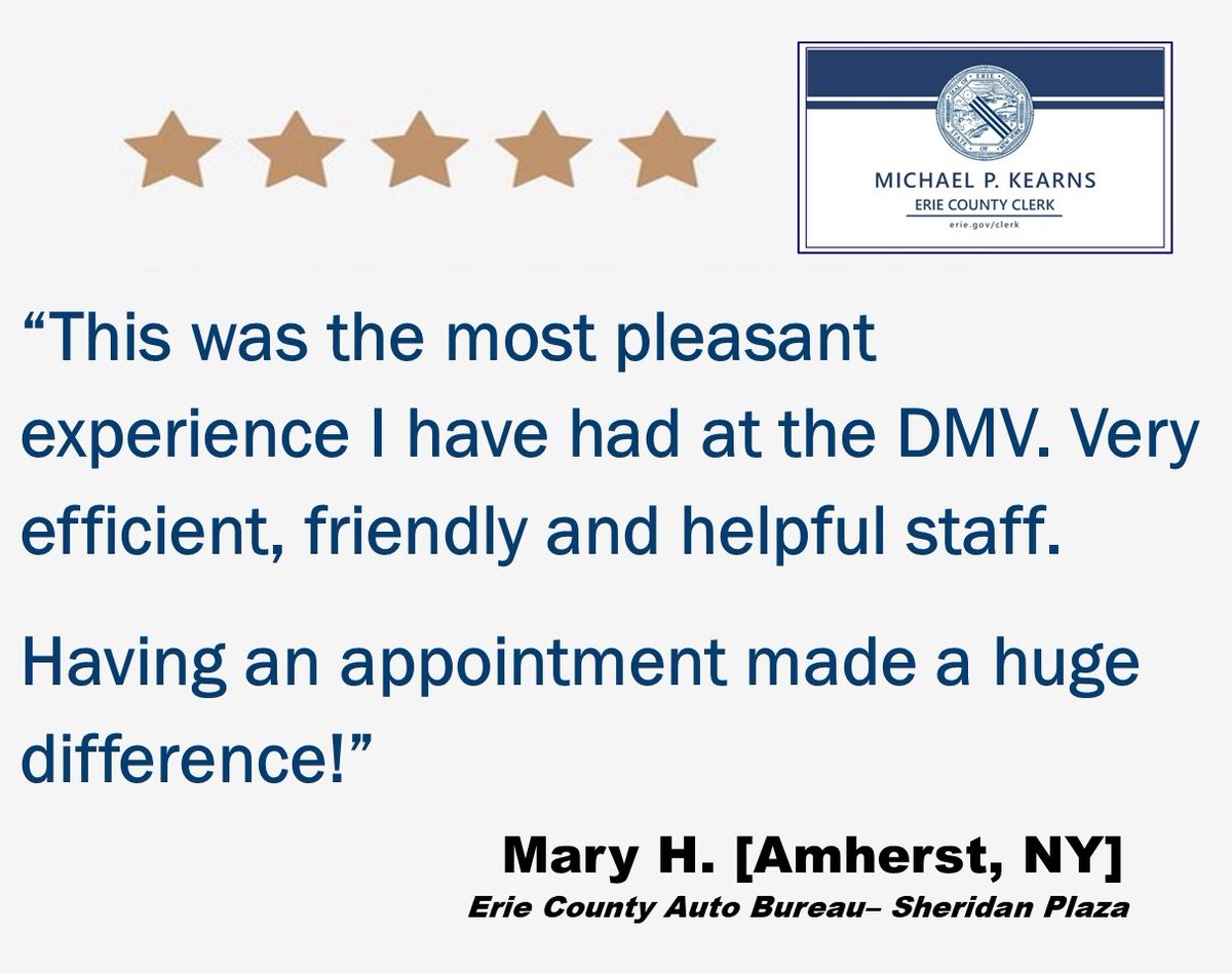 It's FIVE STAR FRIDAY and we're excited to share another 5-🌟service experience!

When our #DMV customers leave reviews like this, we know we've got superstars at our @TownOfTonawanda branch- thank you Mary for sharing your visit‼️

#FriYAh #CustomerService #FiveStarFriday