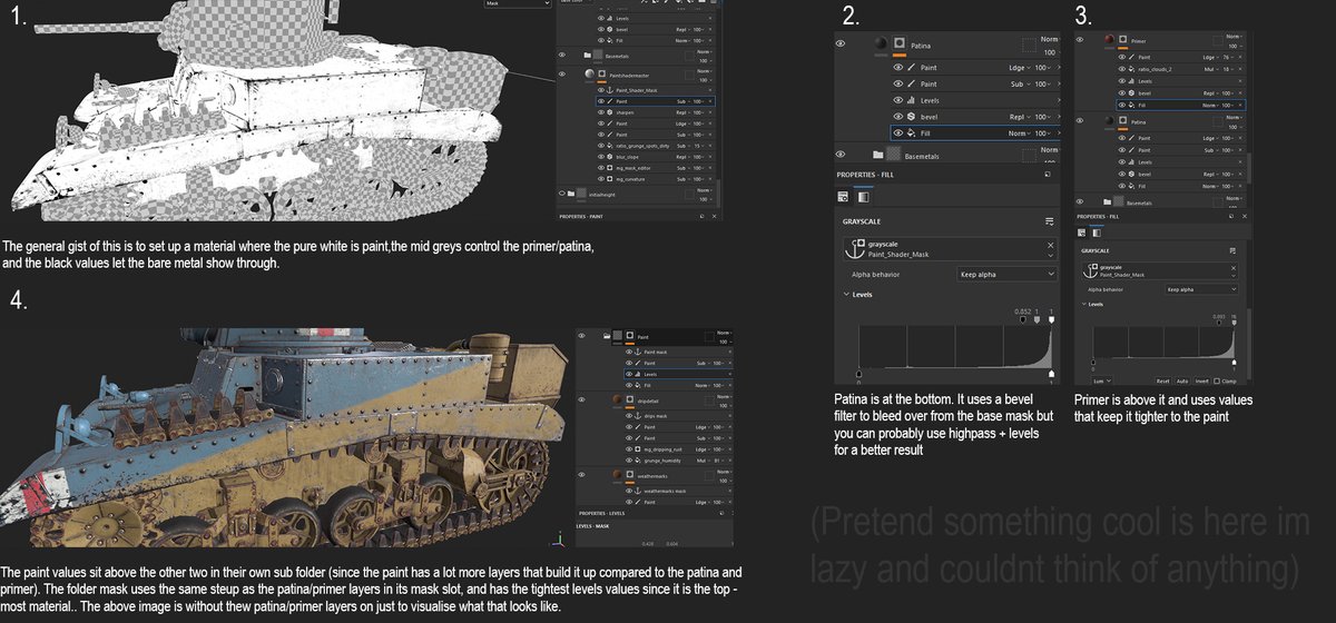 DanMidghall3D's tweet image. Got asked at GradEx about how to do paint/primer setups in Painter, i have no idea if this makes sense or is legible but I thought I would shareeeeeee