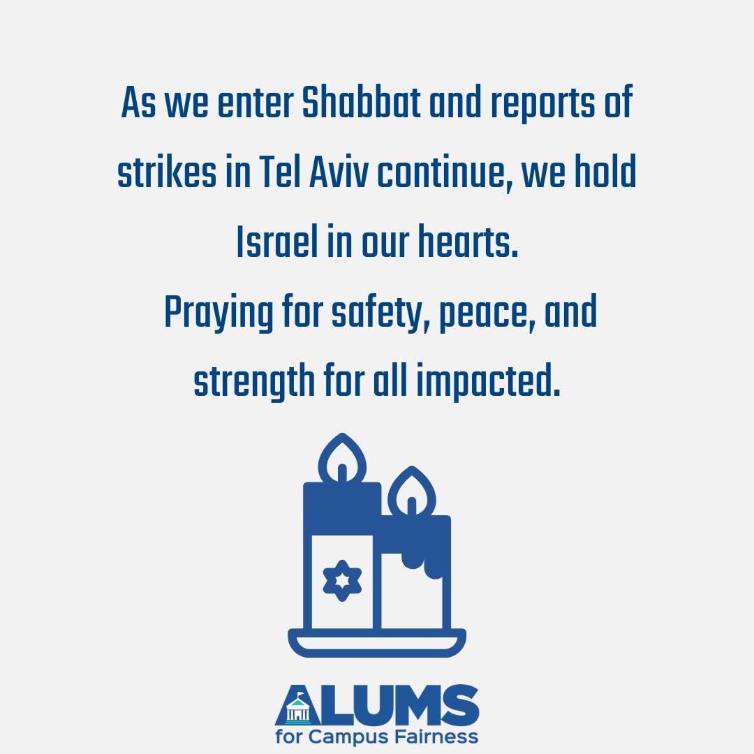 CampusFairness's tweet image. We stand with Israel and pray for safety and strength as we head into Shabbat. 🇮🇱 #AmYisraelChai #ShabbatShalom