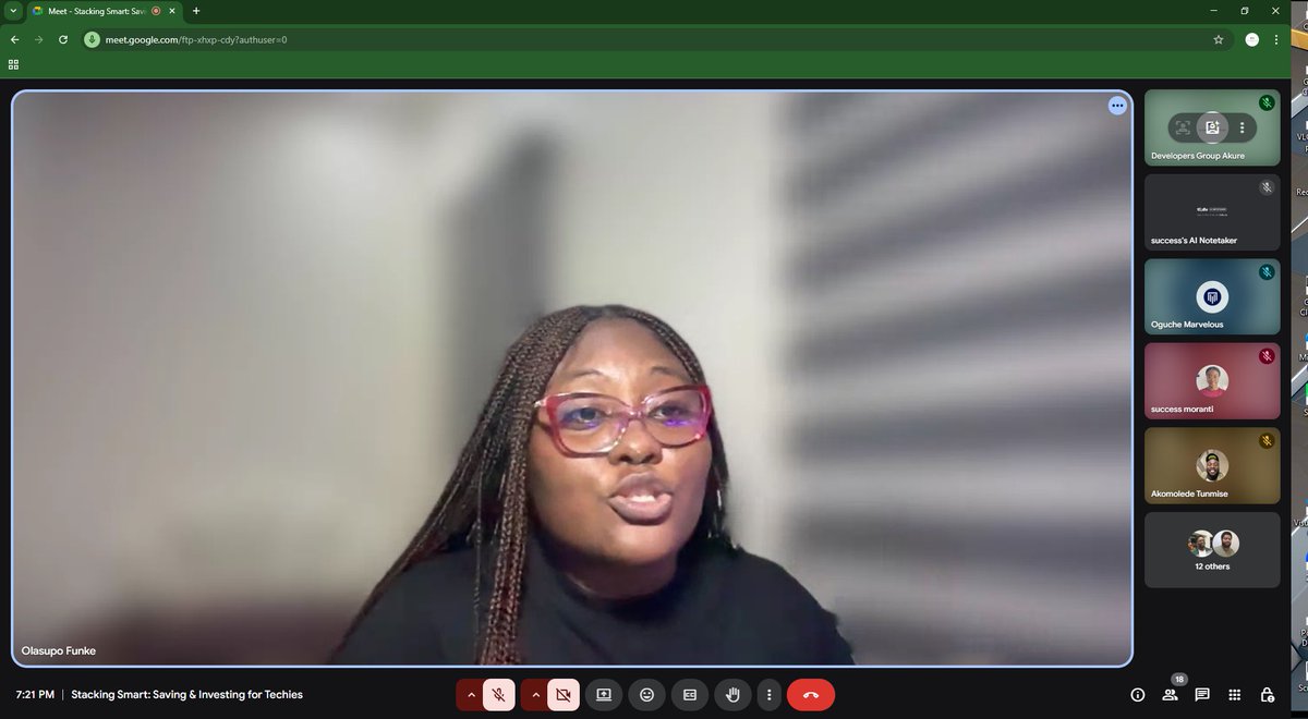 gdg_akure's tweet image. And it’s a wrap! 👏

What an insightful session it was!

From budgeting tips to exploring smart investment options, @OlasupoFunke broke it down in a way that made financial literacy feel less intimidating.

Big thanks to everyone who showed up 🤍

Let’s go multiply the bag! 🤸‍♂️💼