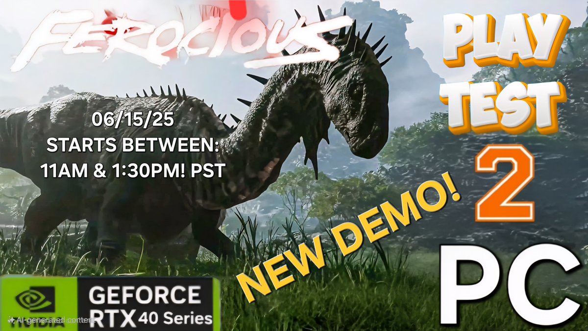 L1F3sAGAM3's tweet photo. Never realized that this beautiful title had a 2nd DEMO released!? @FerociousGame @tinyBuild #tinybuildgames #survival #Livestream Despite it still needing development upgrades, the game has serious promise guys! We'll see what further optimizations have been made! COMING SOON 👀 https://t.co/DL2BGLNexA