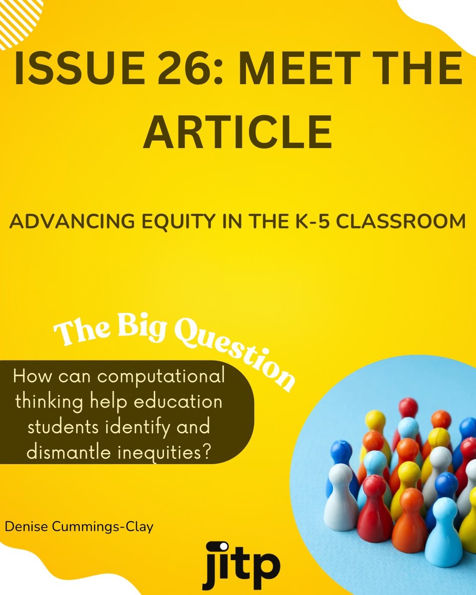 Cummings-Clay outlines how computer-integrated education can be employed by teacher candidates to encourage digital literacy, equity, and expression in the classrooms 

#EquityinEducstion #InclusiveDesign #EdResearch #ComputationalThinking

Read: cuny.manifoldapp.org/read/advancing…