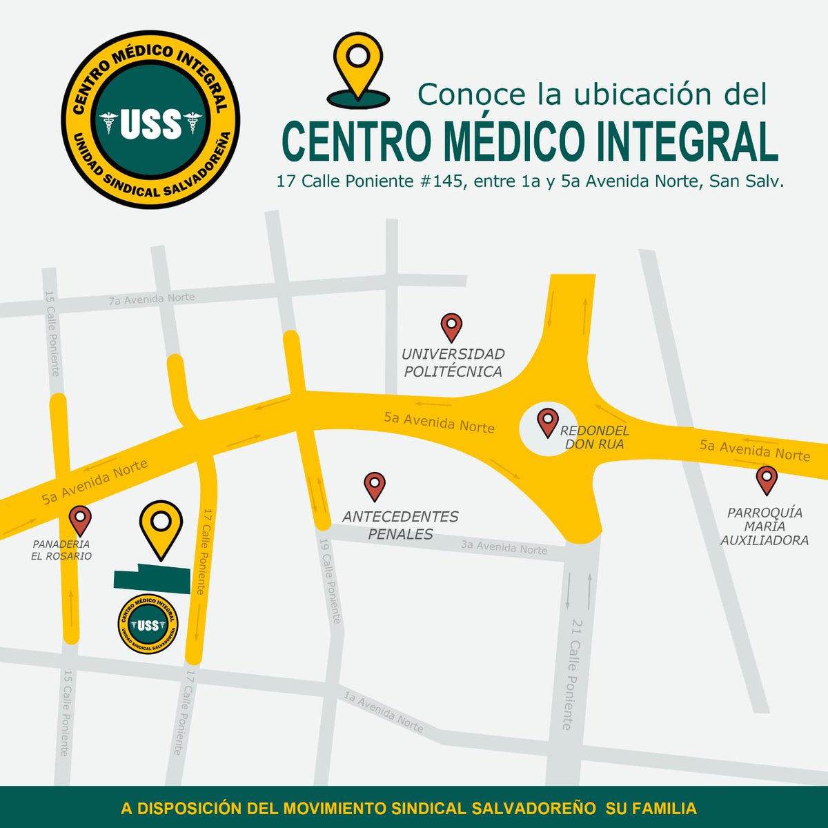 Unidad Sindical Oficial (@unidadsindical_) on Twitter photo 📍 ¿Buscas atención médica de calidad cerca de ti? 🏥
¡No busques más! En <a href="/CentroMedicoES/">Centro Médico</a> de Atención Primaria estamos listos para atenderte
🩺 Atención médica accesible y de calidad para toda la familia
✅ Medicina General
✅ Chequeos médicos y más
Encuéntranos fácilmente 👇 📍 ¿Buscas atención médica de calidad cerca de ti? 🏥
¡No busques más! En <a href="/CentroMedicoES/">Centro Médico</a> de Atención Primaria estamos listos para atenderte
🩺 Atención médica accesible y de calidad para toda la familia
✅ Medicina General
✅ Chequeos médicos y más
Encuéntranos fácilmente 👇