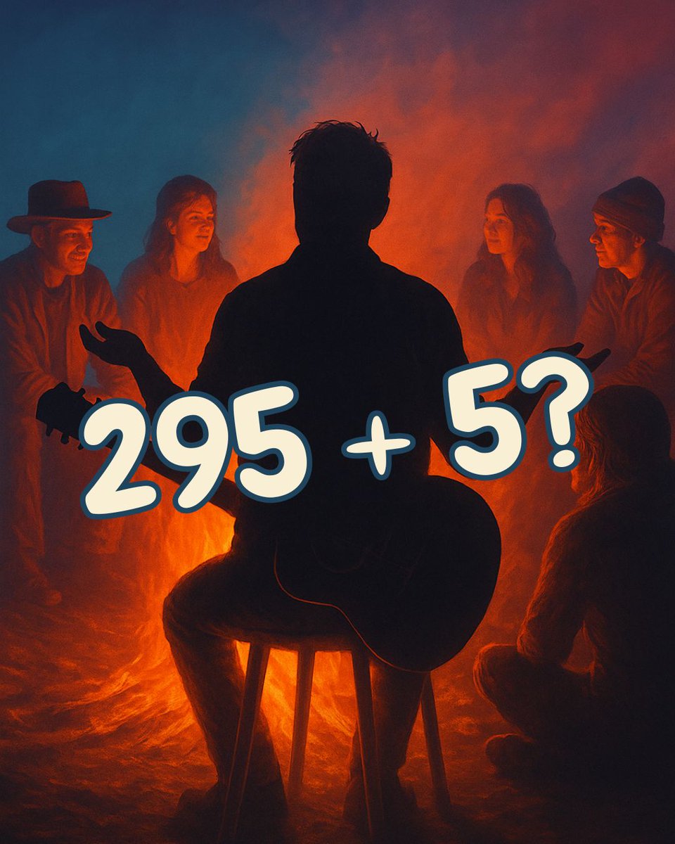 🔥 Stellt euch vor, ihr sitzt am Lagerfeuer und irgendjemand – zum Beispiel ich – hat 'ne Gitarre dabei.

Welche 5 Songs dürfen auf keinen Fall fehlen? 🎸

Meine Songliste für das Twitch-Wunschkonzert umfasst aktuell 295 Songs – aber ich will sie noch auf 300 bringen. Ideen? 🤓🧡