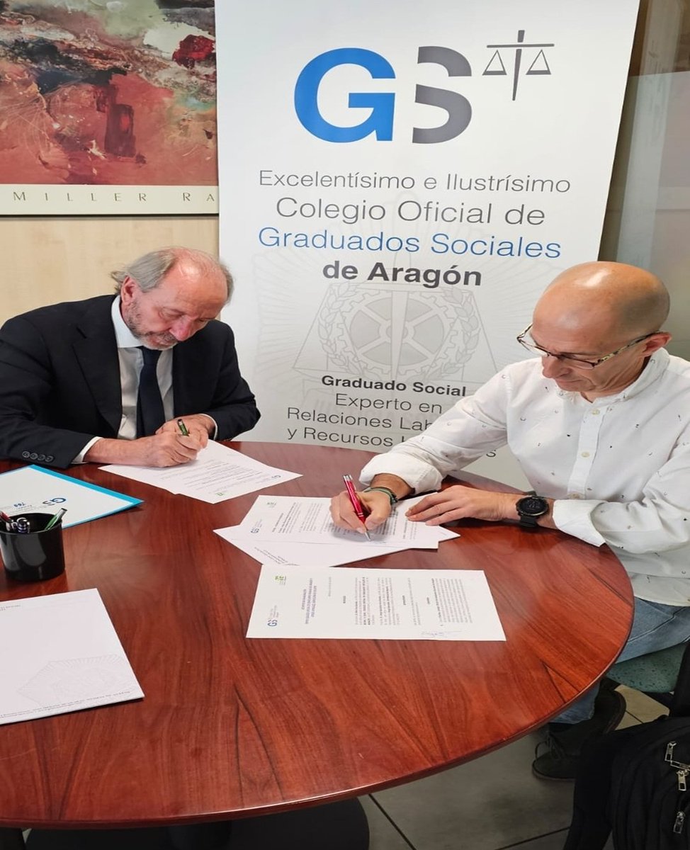 Un año más el Colegio de Graduados Sociales de Aragón renueva si confianza en nuestra colaboración.
Asesoramiento experto, Condiciones preferentes, soluciones reales y un aliado de los Colegiados al otro lado del teléfono. 
Seguimos