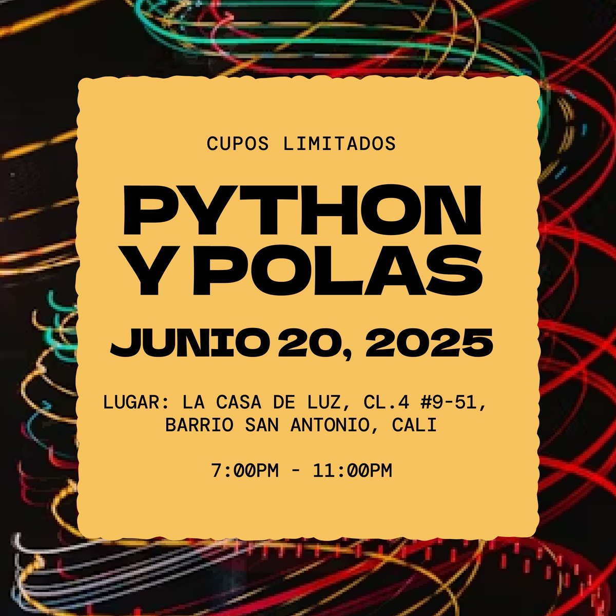 pythoncali's tweet image. 🍻 🐍 Queremos hacer una noche para compartir cervezas y  conocernos como comunidad de Python en Cali. Nos vemos el próximo viernes 20 de Junio a las 7pm en La casa de luz, B. San Antonio. Las primeras 30 personas tendrán una cerveza gratis 🍺  Registro: meetup.com/python-cali/ev…