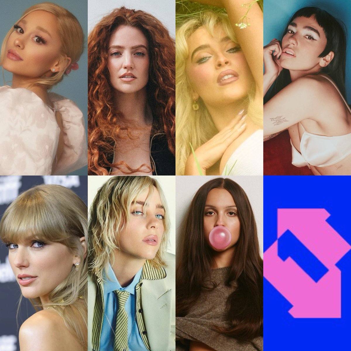 Female artists with the most #1 hits in UK over the past decade:

Ariana Grande 5
Jesse Glynne 5 
Sabrina Carpenter 4
Dua Lipa 4
Taylor Swift 3
Olivia Rodrigo 3
Billie Eilish 3