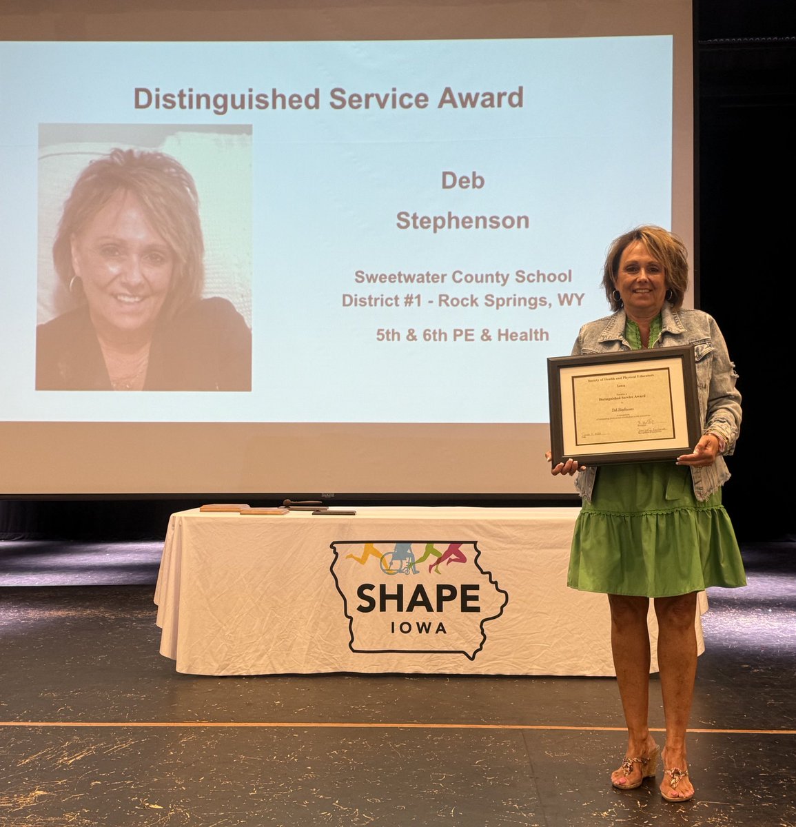 Congratulations to our Distinguished Service Award winners, Sally Shaver Dubois and Deb Stephenson! #SHAPEIowa25
