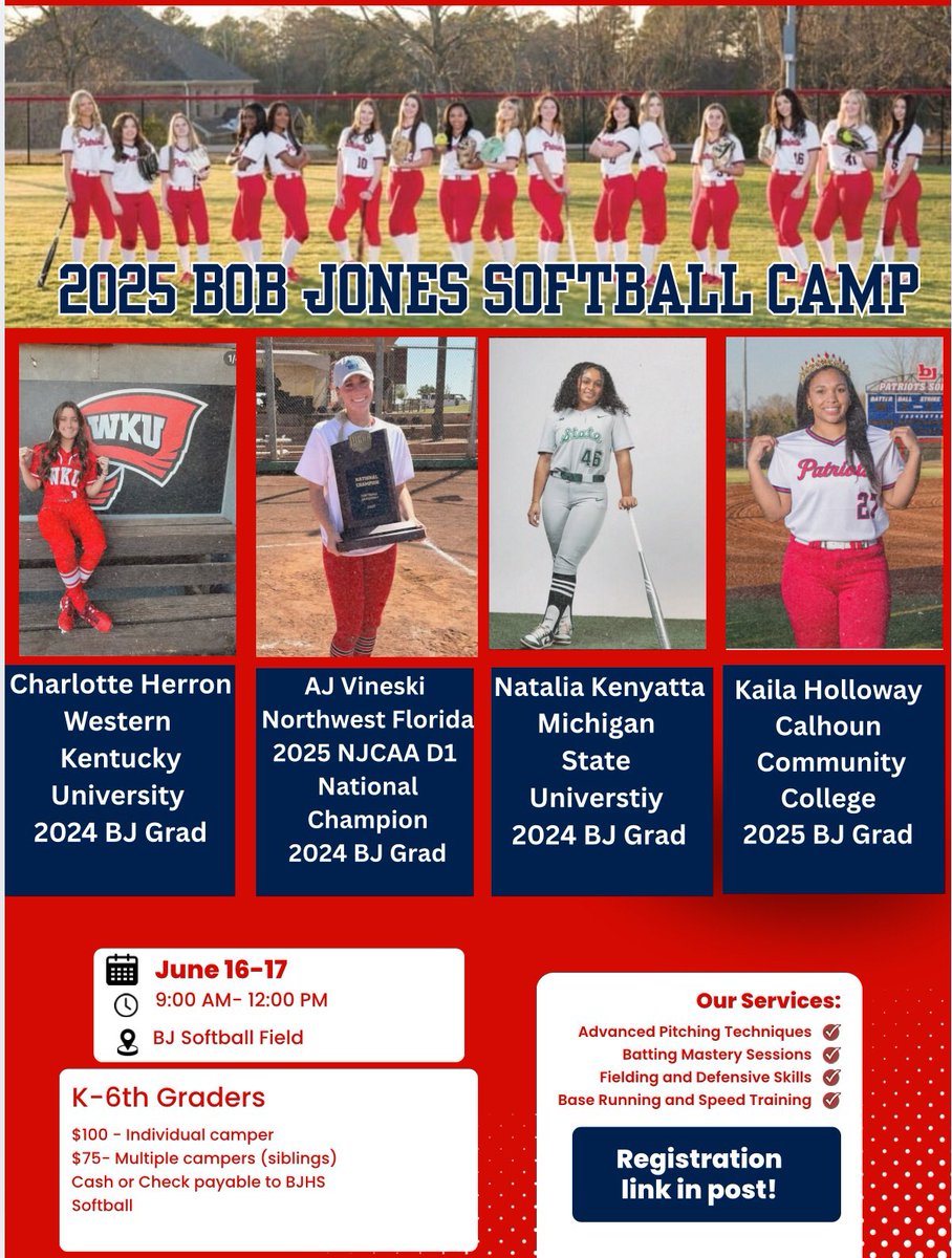 Camp is next week. 
Preregister or sign up the day of.