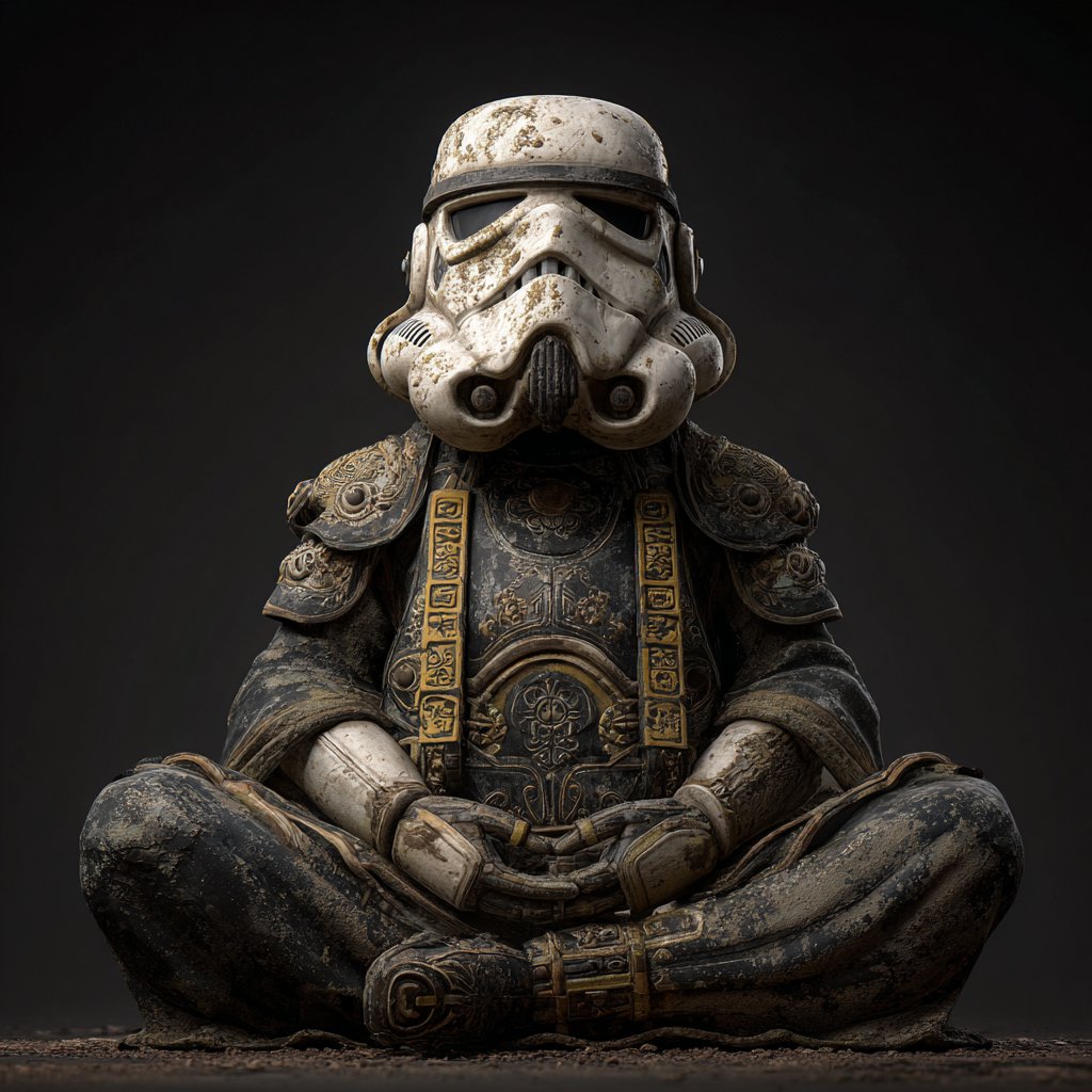 Ooooooommmmmm....

#aiartcommunity #aiartcommunity #StarWarsfanart #stormtrooper #MentalHealthMatters #meditation