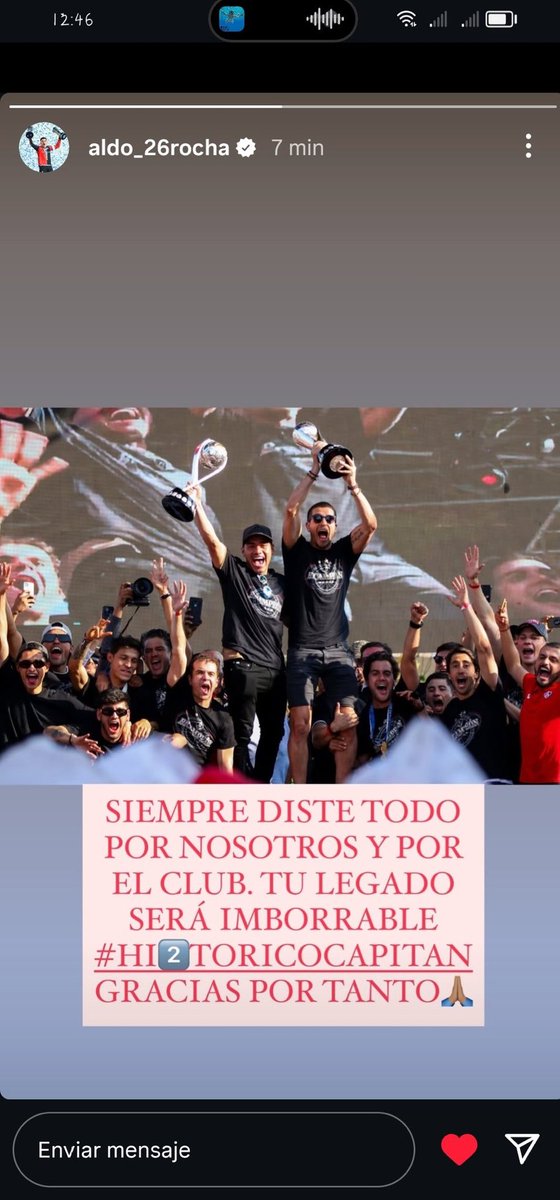De Capitán A Capitán 🦊🤝🦊

La despedida de Aldo Rocha a Hugo Martín Nervo en redes sociales. Leyendas.