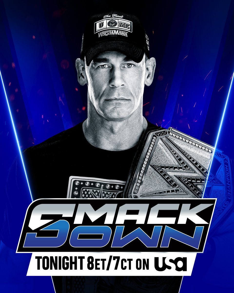 WWE (@wwe) on Twitter photo After his heated confrontation with <a href="/CMPunk/">player/coach</a> on #WWERaw, <a href="/JohnCena/">John Cena</a> returns to #SmackDown TONIGHT in Lexington!
📺 8ET/7CT on <a href="/USANetwork/">USA Network</a> After his heated confrontation with <a href="/CMPunk/">player/coach</a> on #WWERaw, <a href="/JohnCena/">John Cena</a> returns to #SmackDown TONIGHT in Lexington!
📺 8ET/7CT on <a href="/USANetwork/">USA Network</a>