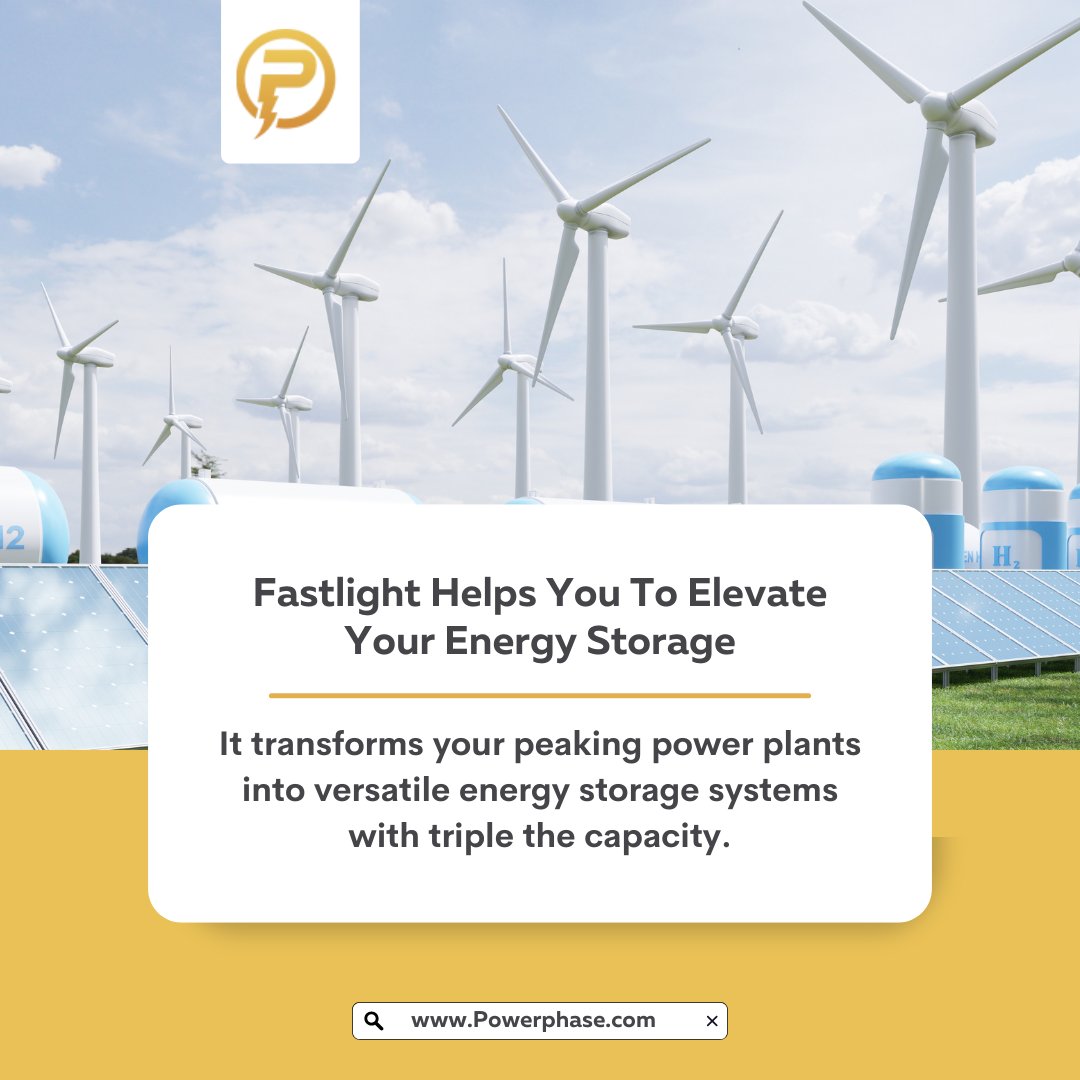 Powerphase3's tweet image. FastLight transforms gas turbines into energy + storage hubs—cutting carbon by up to 50%. A smarter, greener future of power is here.

Discover how we&apos;re redefining energy at: powerphase.com/fastlight-ener…

#FastLight #EnergyStorage #CleanEnergy
