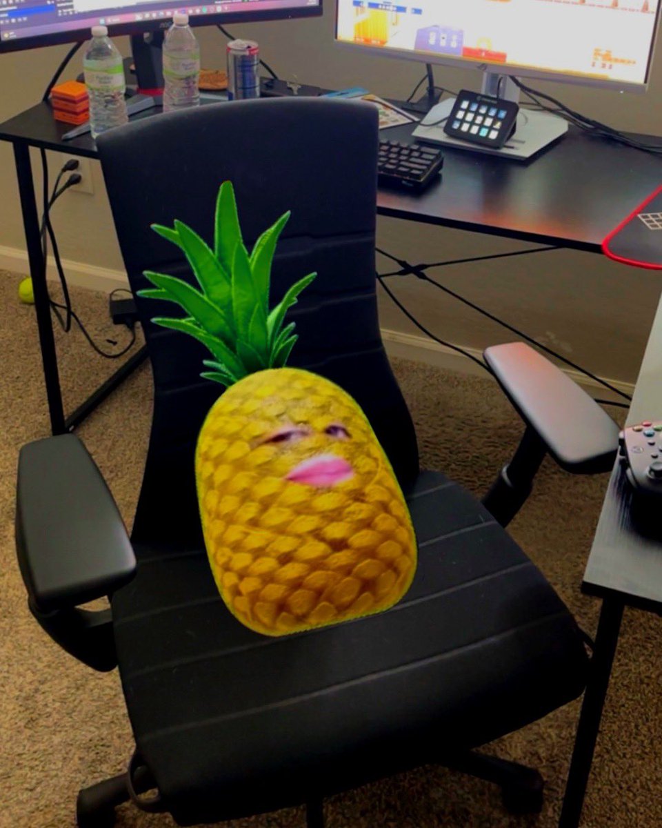 Sir Pineapple (@sirpineappleee) on Twitter photo Thank you <a href="/HMGaming/">Herman Miller Gaming</a> for the Embody Gaming Chair, it is keeping my fruitlets comfortable through my entire subathon
I really don’t think I could’ve made it this long with my old chair. Thank you 🍍❤️ Thank you <a href="/HMGaming/">Herman Miller Gaming</a> for the Embody Gaming Chair, it is keeping my fruitlets comfortable through my entire subathon
I really don’t think I could’ve made it this long with my old chair. Thank you 🍍❤️