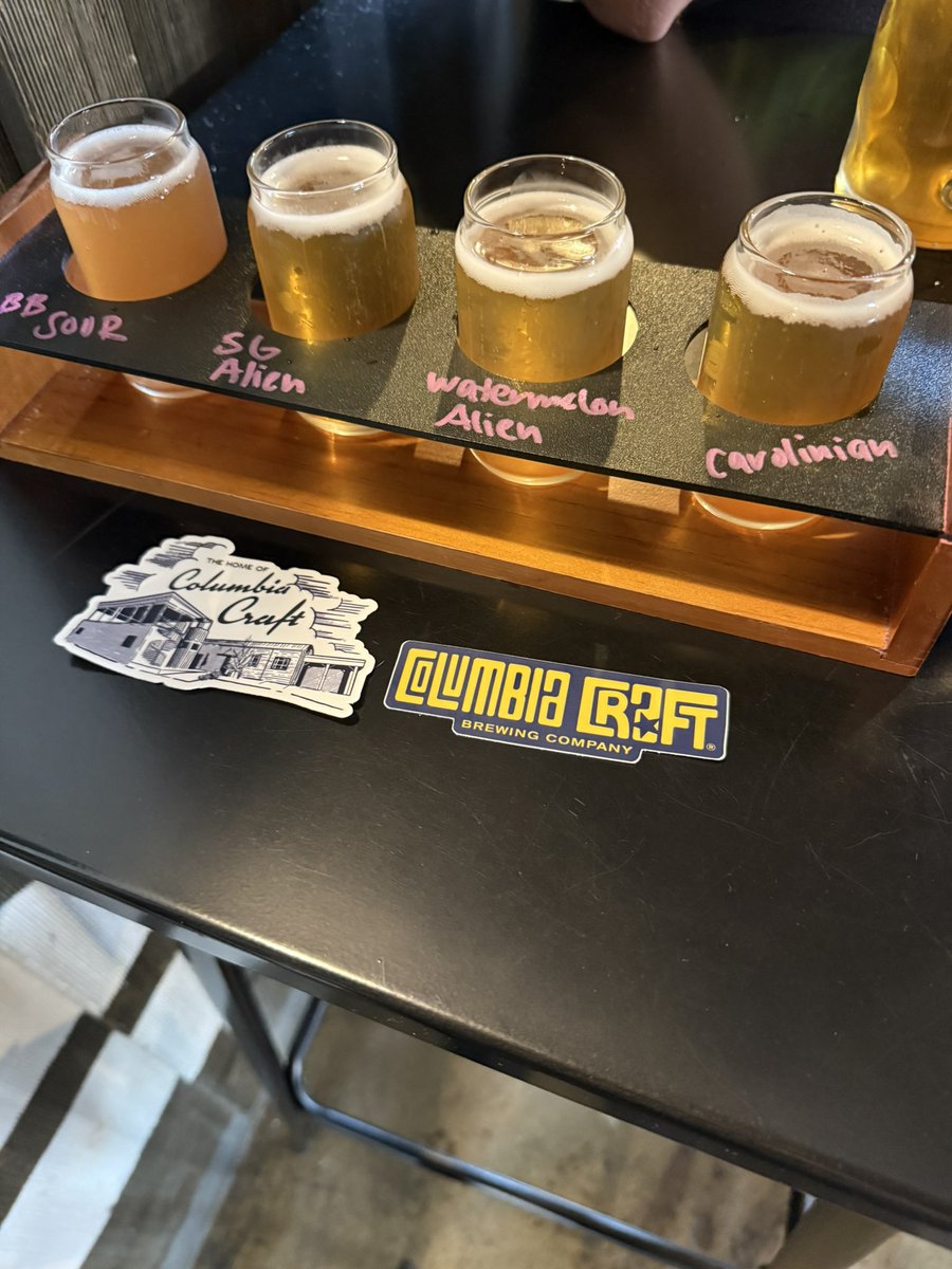 Checking out the official craft brewery of <a href="/ColaFireflies/">Columbia Fireflies</a> beer. We’re at <a href="/Columbia_Craft/">Columbia Craft Brewing Company</a> in Columbia, SC before the game tonight.