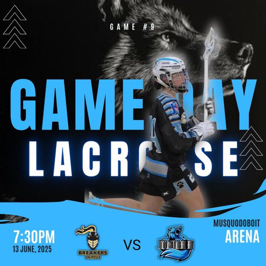 🚨Game Day!🚨Head to the Shore for 7:30PM tonight as your Female JrA Wolves finish the second half of a home and home vs the Breakers! 🐺🥍<a href="/wolveslacrosse1/">WolvesLacrosse</a>