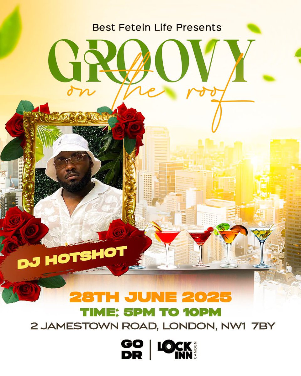 Groovy On The Roof is going get a nice vibe when <a href="/Dj_Hotshot/">DJ Hotshot</a> touches the decks! 

Come ready to hear the sweet sounds of Groovy Soca, Zouk and Kompa!

Two weeks to go! Saturday 28th June! 5pm - 11pm

Tickets; eventbrite.com/e/love-up-groo…