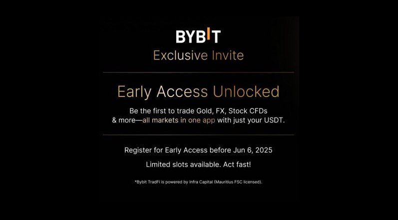 Thanks for the invite to explore stock trading really appreciate it.

Truth is, investing doesn’t have to be complicated.
Bybit just launched stock trading, and they’re offering up to $50 USDT for early beta testers.

I’ve joined it’s smooth, fast, and beginner-friendly.

Want to