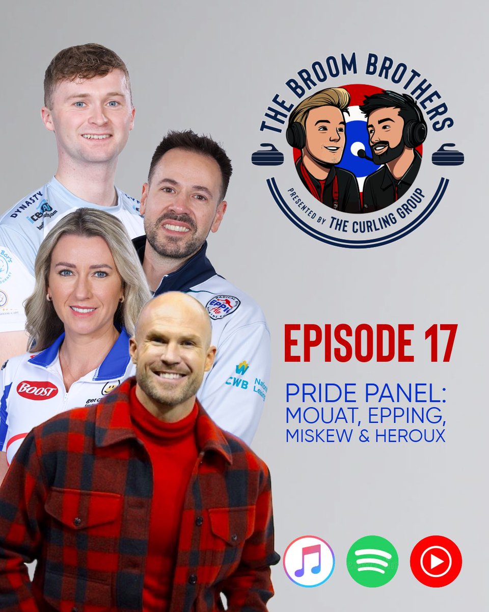 Grand Slam of Curling (@grandslamcurl) on Twitter photo 🏳️🌈 Surprise! Episode 17 of <a href="/broombrothers_/">The Broom Brothers</a> is live — and it’s a special one for #PrideMonth. 🎙️
<a href="/cullenoncurling/">John Cullen</a> is joined by <a href="/BruceMouat/">Bruce Mouat</a>, <a href="/EppingJohn/">John Epping</a>, <a href="/emmamiskew/">Emma Miskew</a>, and <a href="/Devin_Heroux/">Devin Heroux</a> for an honest and powerful conversation about where the sport leads in LGBTQ+ inclusion, and 🏳️🌈 Surprise! Episode 17 of <a href="/broombrothers_/">The Broom Brothers</a> is live — and it’s a special one for #PrideMonth. 🎙️
<a href="/cullenoncurling/">John Cullen</a> is joined by <a href="/BruceMouat/">Bruce Mouat</a>, <a href="/EppingJohn/">John Epping</a>, <a href="/emmamiskew/">Emma Miskew</a>, and <a href="/Devin_Heroux/">Devin Heroux</a> for an honest and powerful conversation about where the sport leads in LGBTQ+ inclusion, and