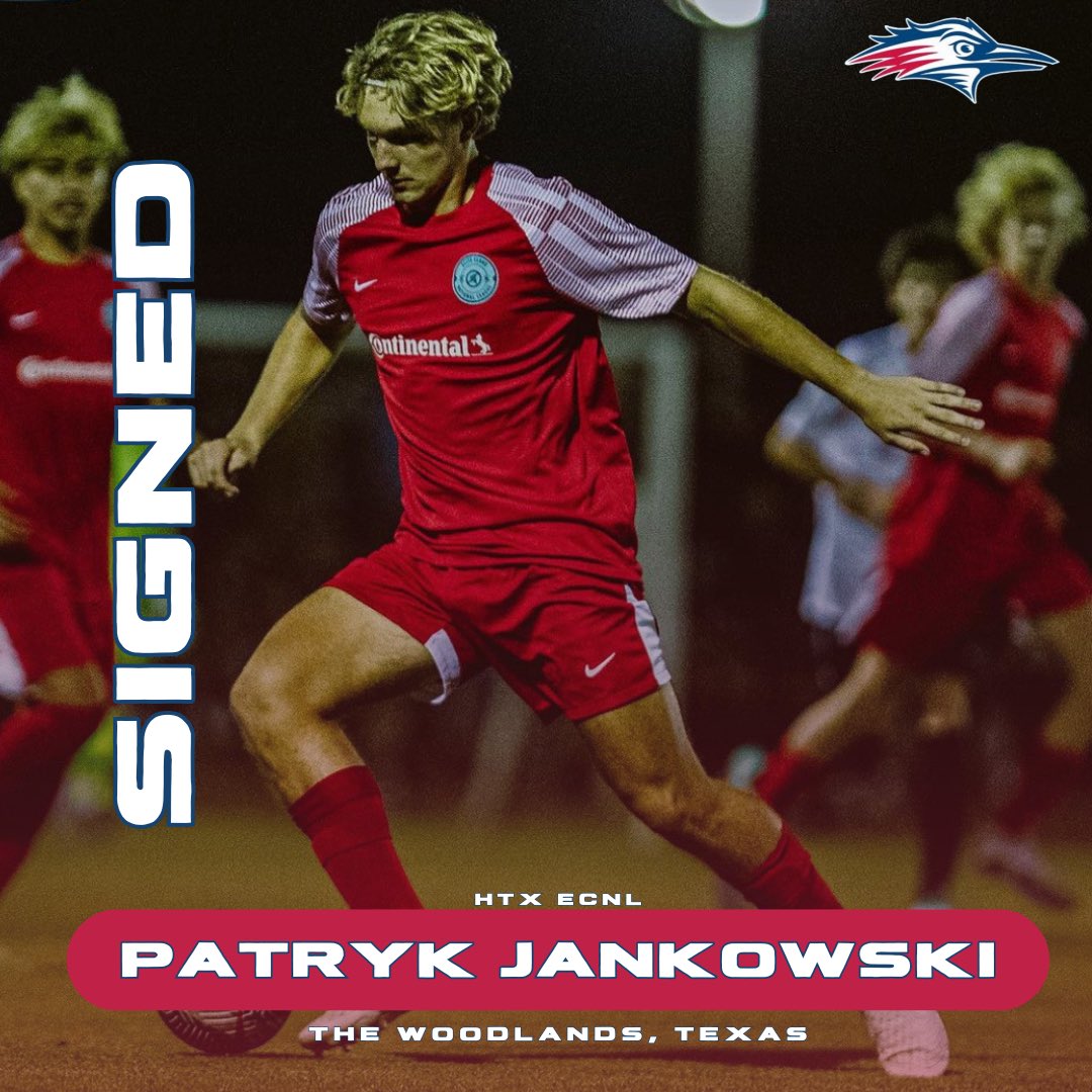 2️⃣0️⃣2️⃣5️⃣✍🏻

We are happy to announce the signing of Patryk Jankowski! An attacking player from The Woodlands, TX. 

Welcome to the Roadrunner Family, Patryk!

#GetRowdy🔴🔵