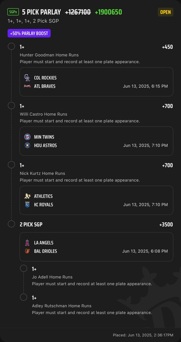 Tyler Moody (@moodymactv) on Twitter photo Here are my plays for today’s <a href="/DKSportsbook/">DraftKings Sportsbook</a> King of the Diamond parlay. Let’s just hit them all and forget about the bonus bets! Here are my plays for today’s <a href="/DKSportsbook/">DraftKings Sportsbook</a> King of the Diamond parlay. Let’s just hit them all and forget about the bonus bets!