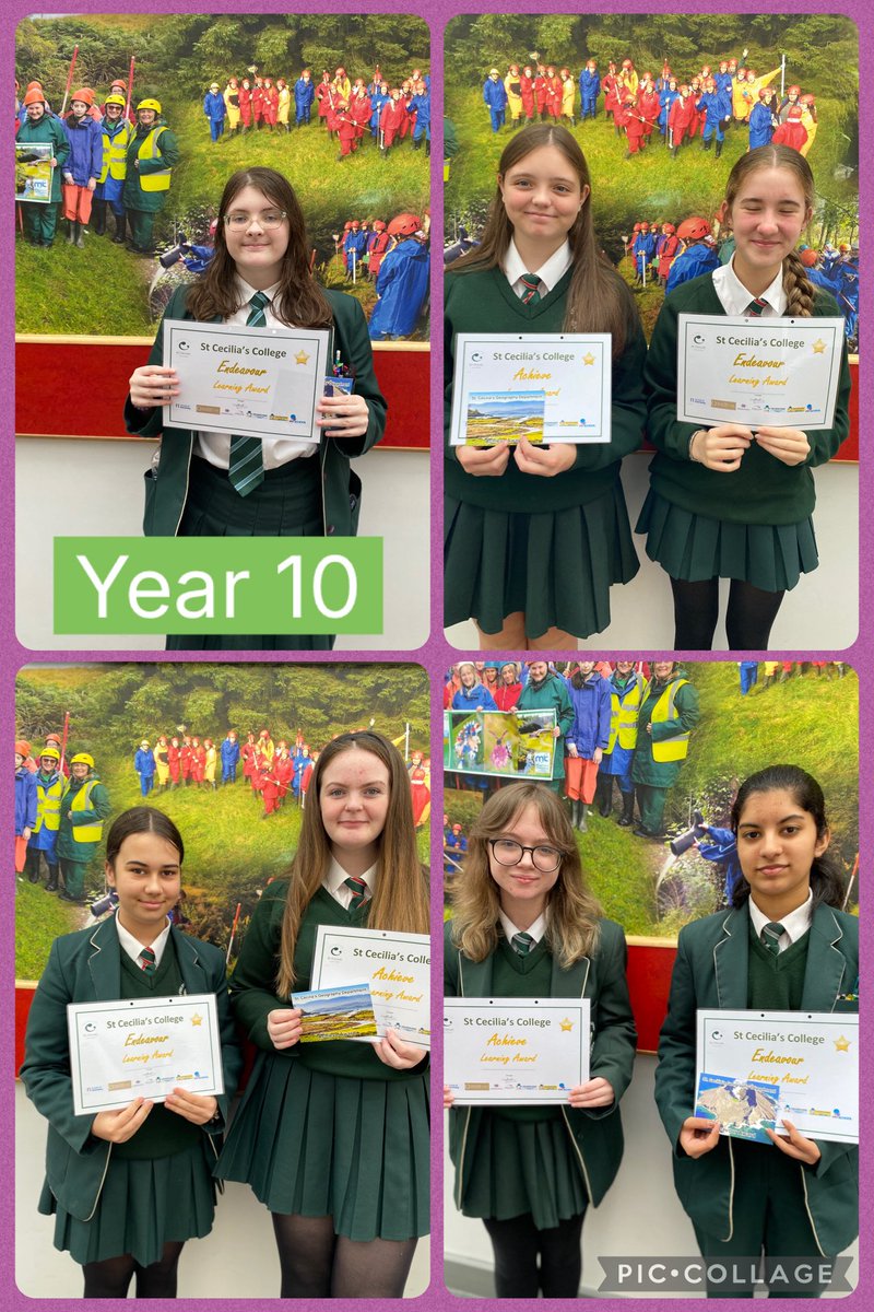 Well done to our Geography Achieve and Endeavour award winners following their recent assessments. <a href="/StCeciliasDerry/">St. Cecilia’s College</a> 🏆