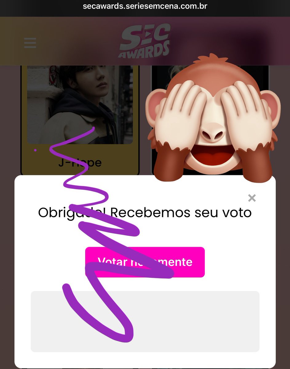 SaniARMY7's tweet photo. 💬 + 🔁 to 🗳️

My vote is for #JHope as the #ArtistaAsiaticodoAno at the #SECAwards 

follow @secawards sebelum 🔁 https://t.co/CugWI95w46