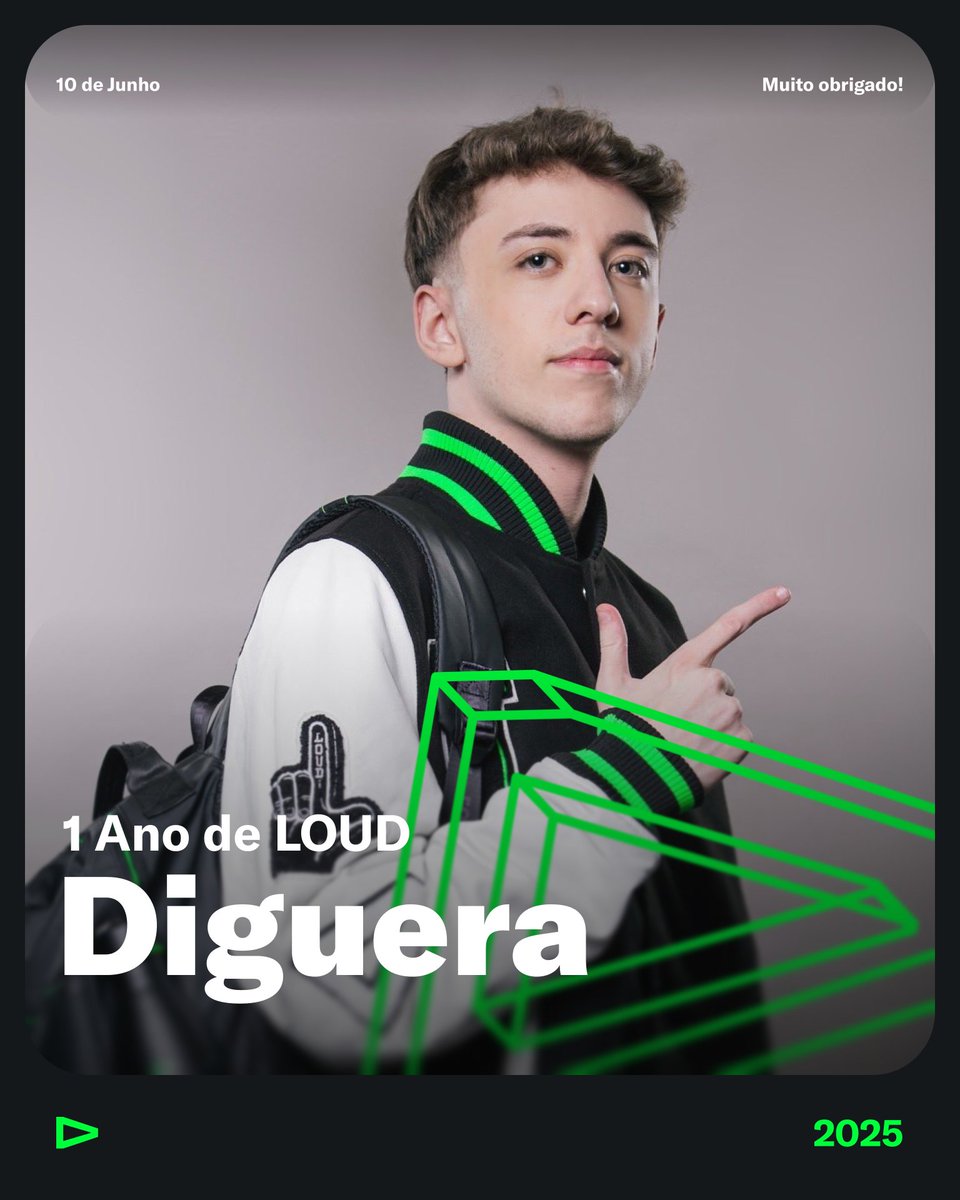 LOUD 🇧🇷 (@loudgg) on Twitter photo Hoje comemorarmos 1 ano de Diguera na LOUD! 🎉
Obrigado por tudo, <a href="/loud_diguera/">LOUD Diguera</a>, vamos juntos por mais 💚 Hoje comemorarmos 1 ano de Diguera na LOUD! 🎉
Obrigado por tudo, <a href="/loud_diguera/">LOUD Diguera</a>, vamos juntos por mais 💚